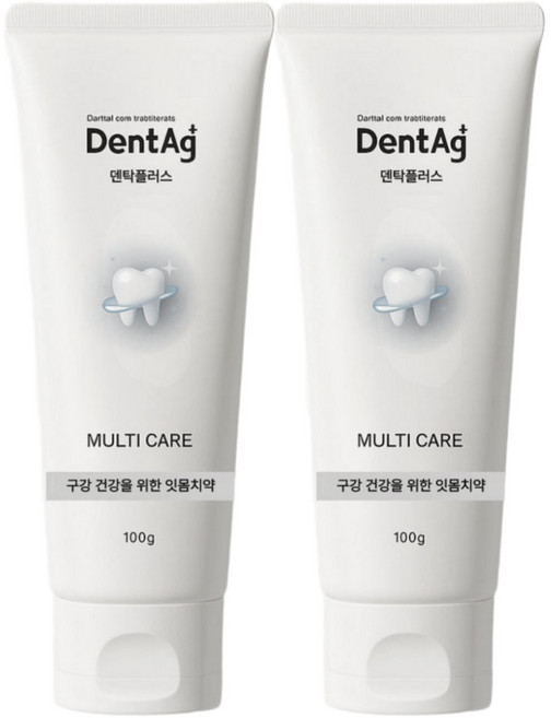 덴탁플러스 마이크로실버 멀티케어 잇몸치약, 100g, 2개
