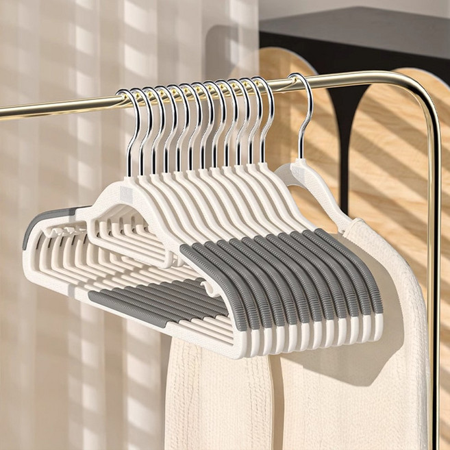 마크곤잘레스 논슬립 회전 어깨뿔방지 옷걸이, 화이트+그레이, 20개