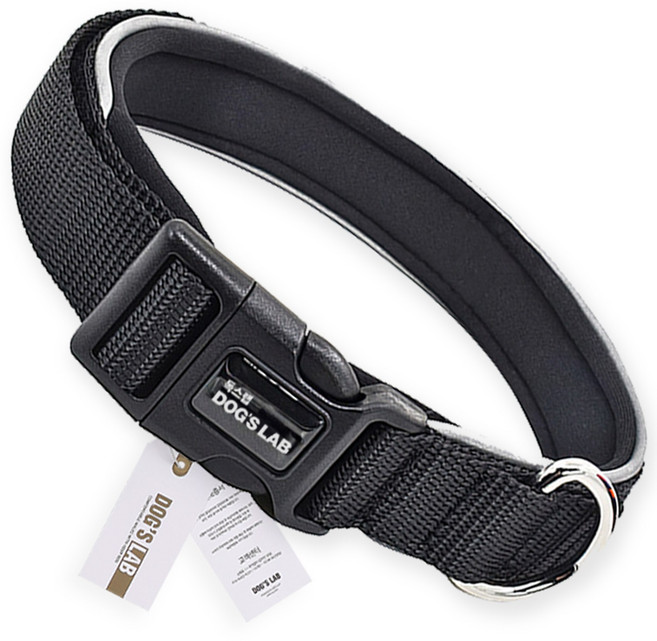 독스랩 강아지 중형견 대형견 목줄, 블랙, 1개