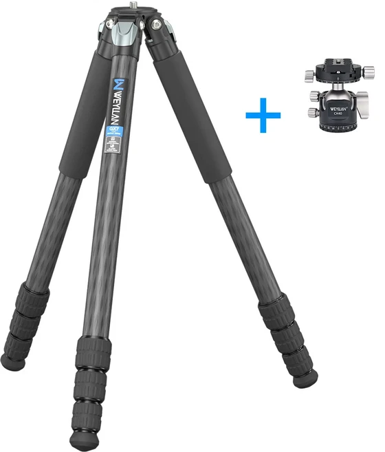 DSLR 카메라용 탄소 섬유 전문 삼각대 헤비 듀티 32.5mm 10 레이어 튜브 울트라 컴팩트 206cm 최대 럭셔리, 01 빠른, 02 Add LH6, 01 with CH40 Head