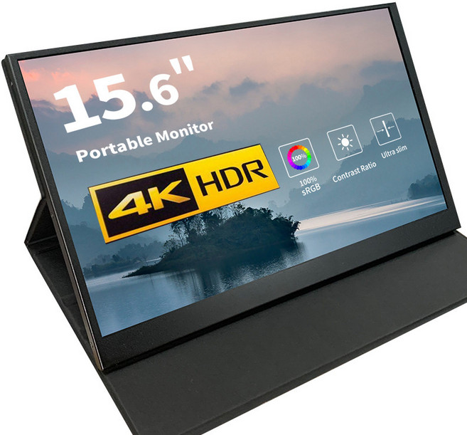 고화질 15인치 휴대용 듀얼모니터 터치 가능 노트북 보조모니터 144Hz 슬림 디자인 포터블 모니터 연결 편리한 사무용 및 외출용 디스플레이, 1_단일 모델, 1cm