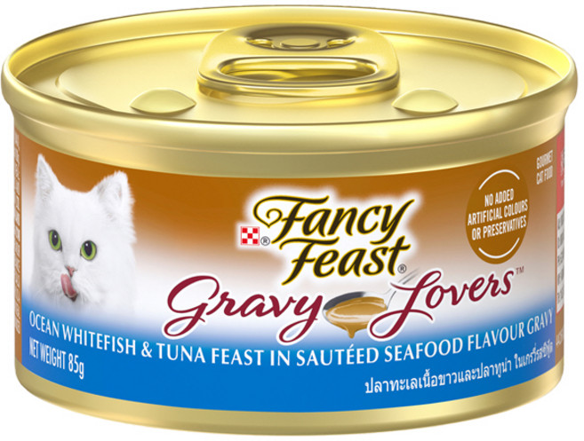 팬시피스트 퍼피/키튼 퓨리나 화이트라벨 그레이비 주식캔, 대구, 85g, 24개