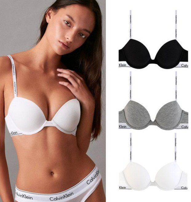 CK 여성 모던 코튼 데미 브라 QF7936 3종 택1