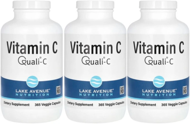 캘리포니아골드 브랜드 변경 비타민C Quali-C 1000mg veggie caps, 3개, 365정 - 쿠팡