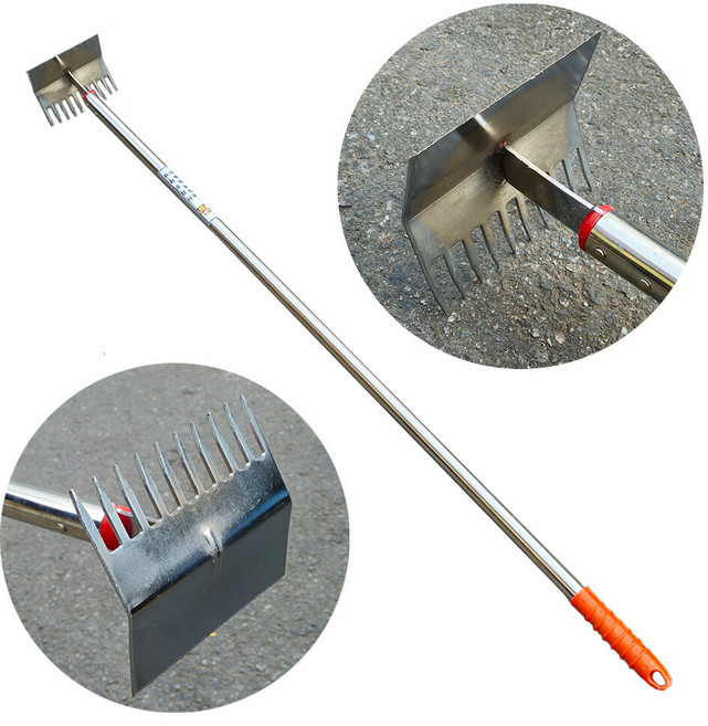 세화 장대 뿌리호미 국산 긴호미 잔뿌리제거 서서괭이 풀뽑기 제초 주말농장 농사 텃밭 원예, 1개