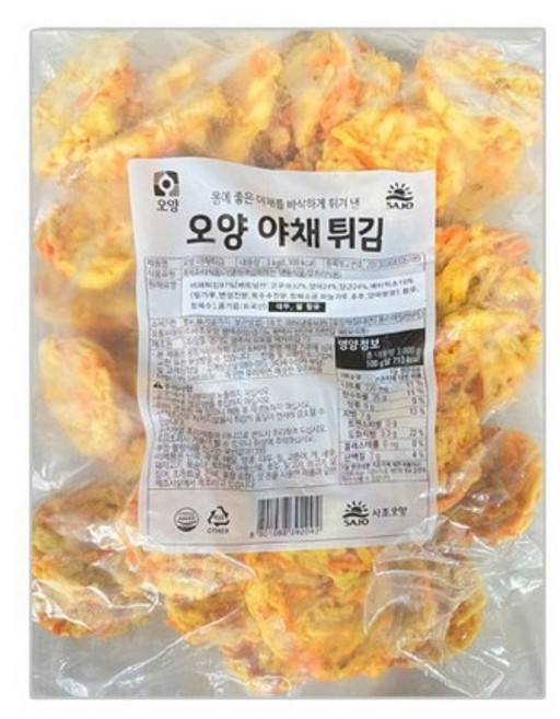 [현대프리마켓] 사조오양 야채튀김 대용량 업소용, 1개, 3kg