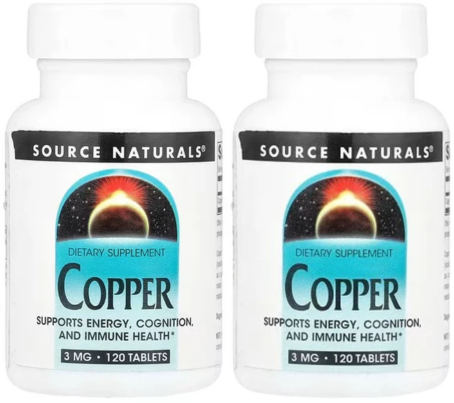 소스 내추럴 구리 3mg, 120정, 2개 - 쿠팡