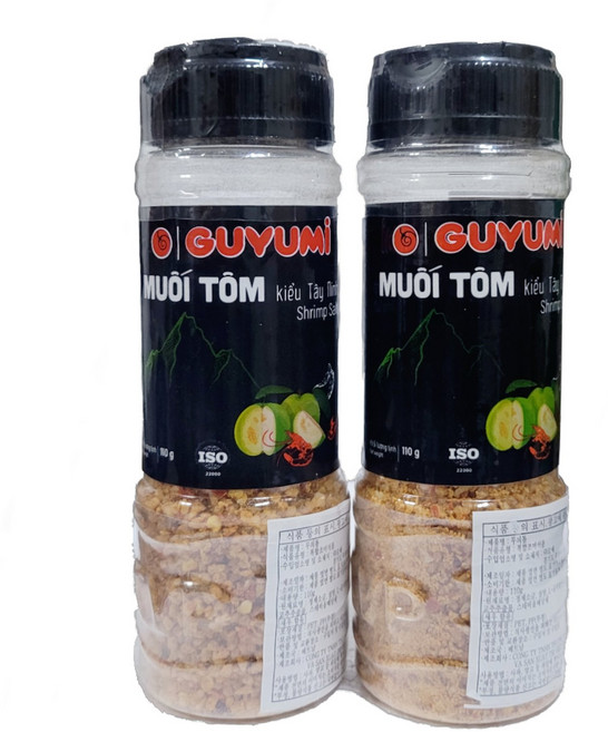 베트남 과일 양념 소금 MUOI TOM 구유미 새우소금 쉬림프 페퍼 솔트, 2개, 110g