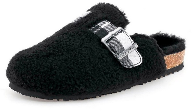 베어파우 BELLE SHEARLING 여성 방한 슬리퍼 K917261ND-W 블랙울3센치. [백화점 매장판]