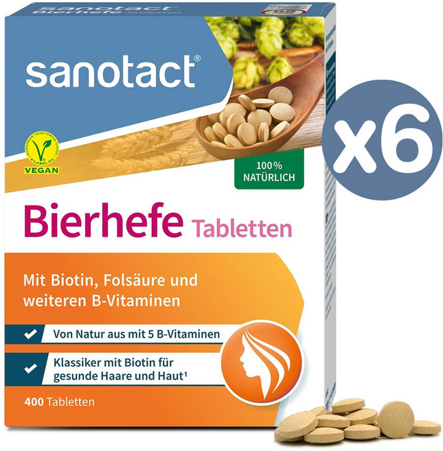 자노닥트 sanotact 맥주효모 400정 6박스, 6개