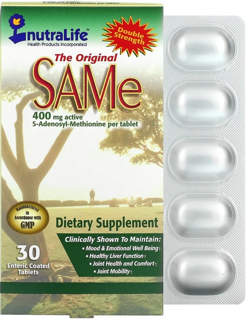 뉴트라라이프 오리지널 SAMe 400mg 장용성 코팅 정제 30정, 기본, 1개 - 쿠팡