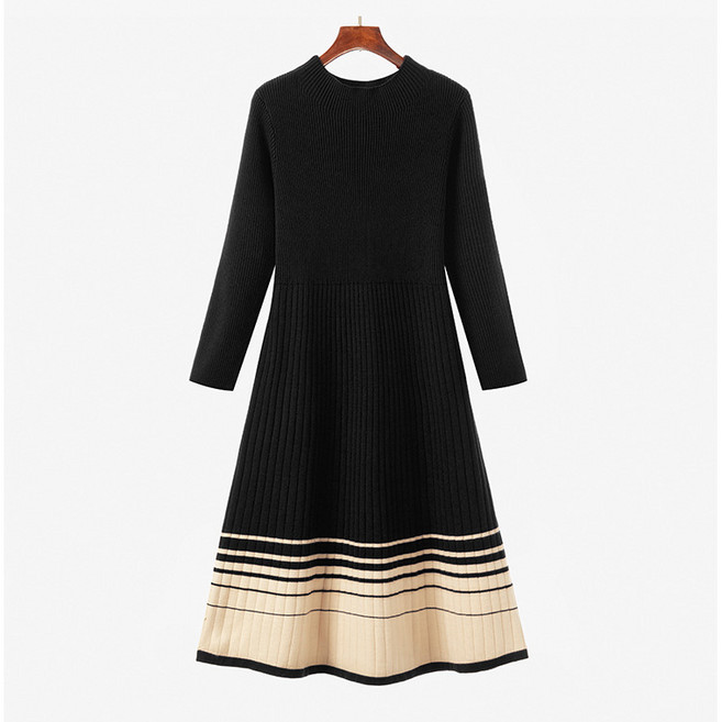 영애씨옷장 배색 니트 원피스 no.2928