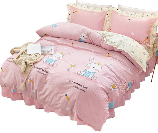 CHINA 슈퍼싱글침대커버세트 순면 4피스세트 침대스커트 침