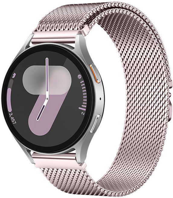 영스피플 갤럭시워치 7 6 5 4 호환 밀레니즈 루프 스트랩 1 2 3 프로 액티브 40 42 44 45 46 20 22 메탈 밴드, 20mm, 핑크골드