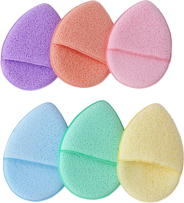 옐로구르미 세안 스펀지 클렌징 퍼프 블랙헤드, 6개, 혼합색상