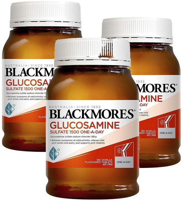 블랙모어스 글루코사민 1500MG BLACKMORES Glucosamine Sulfate, 3개, 180정