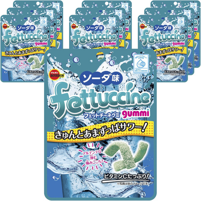 부르본 페투치네 구미 소다 맛, 50g, 10개