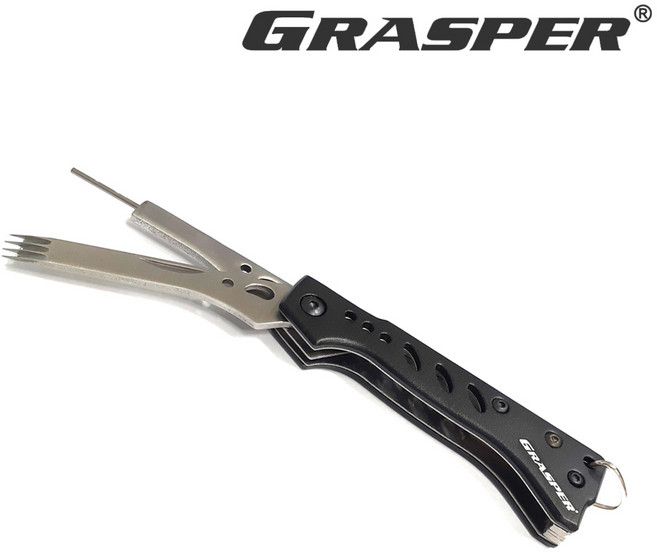 그래스퍼 폴딩 이카시메/오징어피빼기/시메칼/손질칼, 레드, 1개