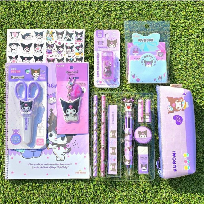 산리오 D+쿠로미문구세트 크리스마스 어린이 유치원 초등학생 단체선물세트, 1개, 쿠로미 D+문구세트