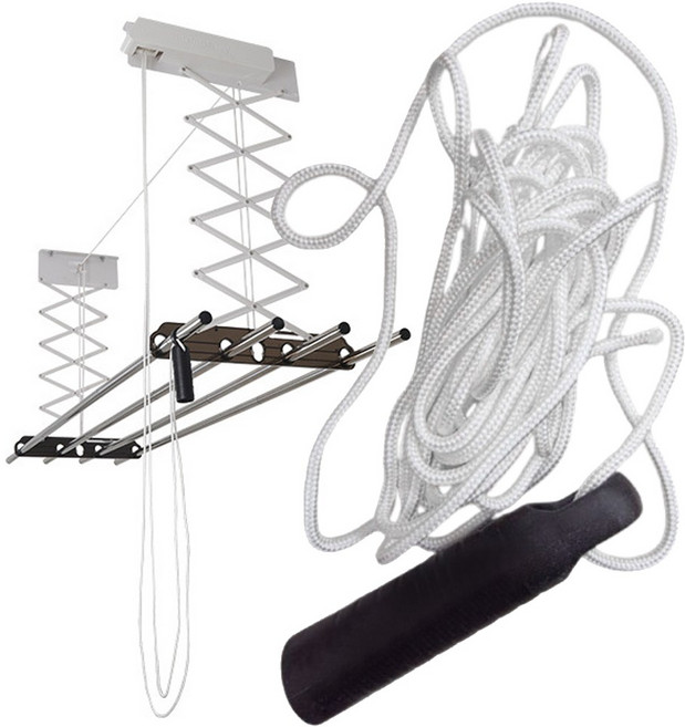 본라이프 베란다 빨래건조대용 빨래줄 천정건조대줄 교체용끈 빨래건조대줄 베란다 빨래줄 건조줄 밧줄 노끈 캠핑 다용도로프 다용도줄, 화이트