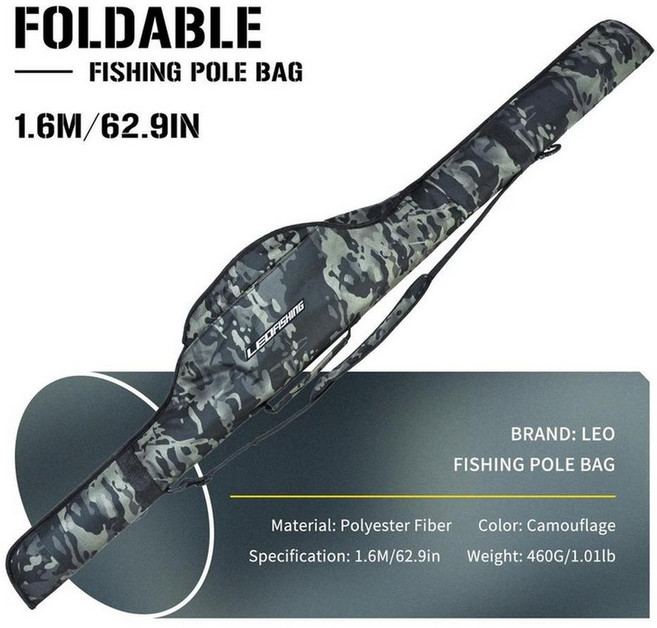 휴대용 접이식 낚싯대 가방 낚시 도구 보관 야외 여행용, 2. 160cm
