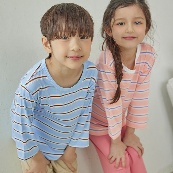 수아팜 남아 스카이라인 스트라이프 젤리 7부 내의 세트