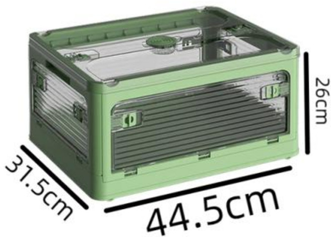 접이식 보관함 대용량 정리함 바퀴가 달린 가정용 쌓을 수 있는 잡화 책 간식 장난감 쓰레기통 옷장, 1개, 11) S-Green