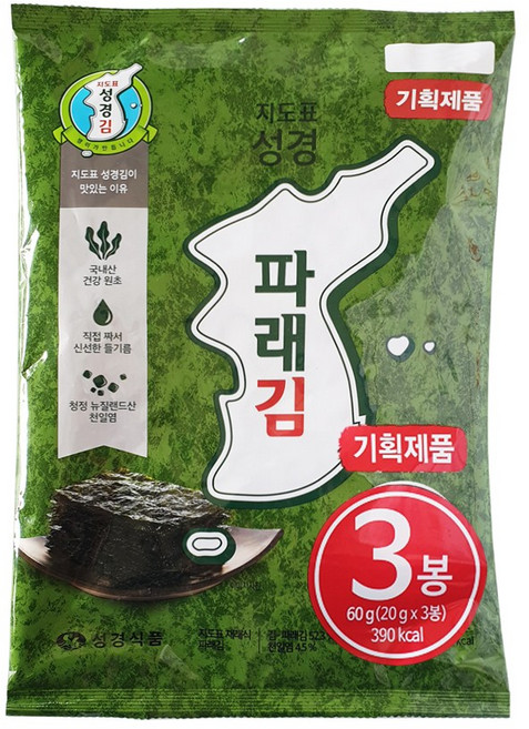 성경 재래식 파래김 전장김 20gx30봉 (조미김), 30개