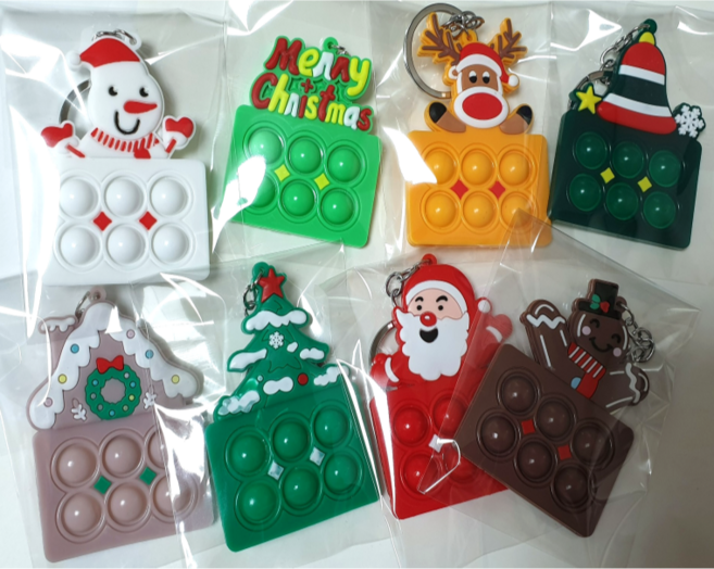 개별포장 크리스마스푸쉬팝 키링 어린이집답례선물 크리스마스구디백 크리스마스학원단체선물