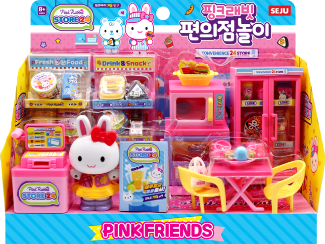 핑크래빗24시편의점 18000 소꿉놀이 역할놀이 세주토이, 1개