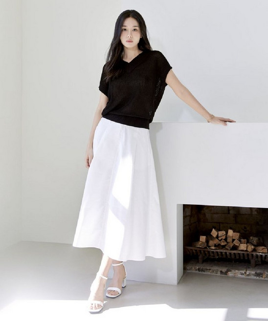 CELEBSHOP EDITION SS 썸머 코튼 플레어 스커트 404623