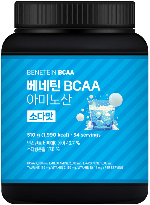 베네틴 BCAA 7000 필수 아미노산 보충제 소다맛, 1개, 510g
