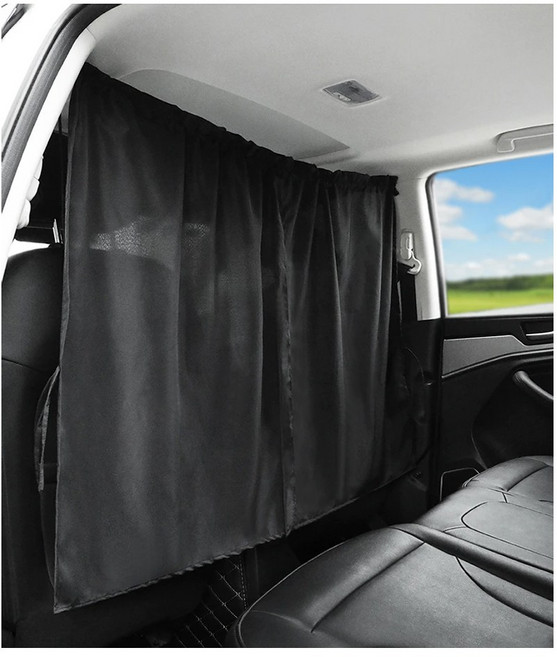 에쉬울프 차박커튼 SUV 캠핑카 화물차 차량용 암막 커텐 햇빛가리개 가림막 아이디어상품, 블랙, 1개