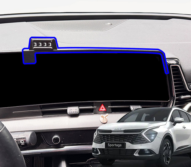 윙가디움 스포티지 NQ5 페리이전 차량용 스크린 거치대 마운트 단품, 상위트림버전, 1개