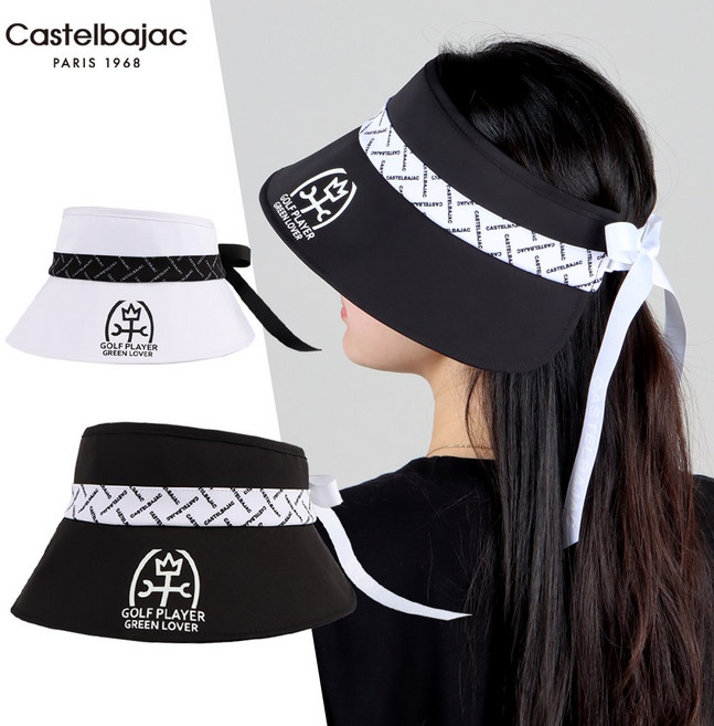 [GS] 까스텔바작 얼루어 리본 여성 바이저 BWEW-GC503 498717, 화이트