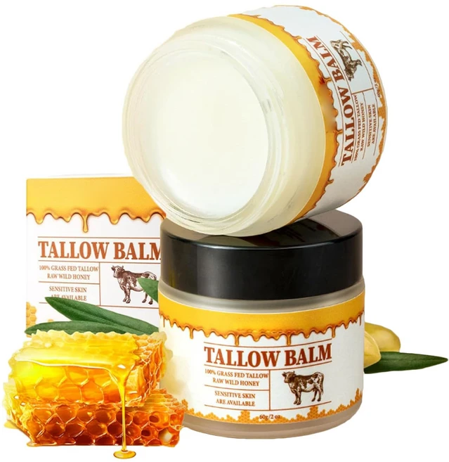 1+1 버터 허니 보습 크림 기본 용품 탈로우 및 허니 밤 올 내추럴 데일리 스킨케어 2온스 60 g, 2개 - 쿠팡