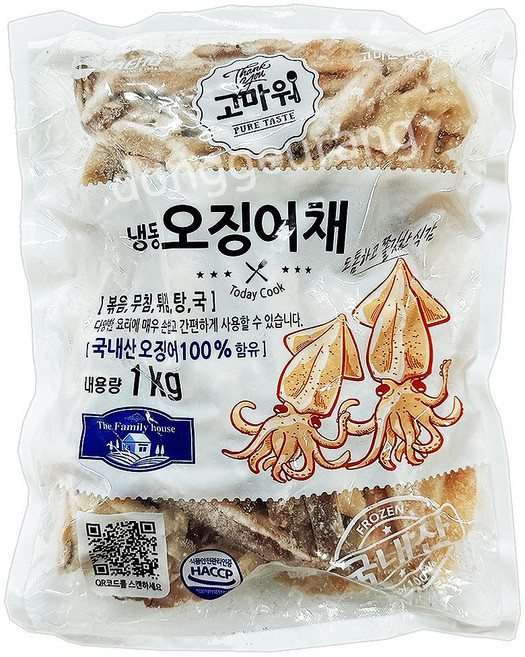 국산 냉동 손질 오징어채 1kg, 1개