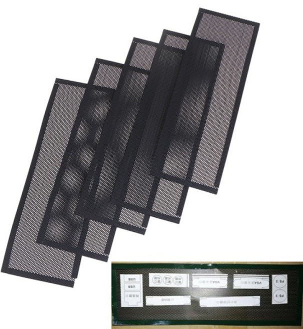 PVC 먼지 필터 범용 DIY 실드 백 플레이트 컴퓨터 섀시 I/O 2022 3 개 5 개, 5pcs