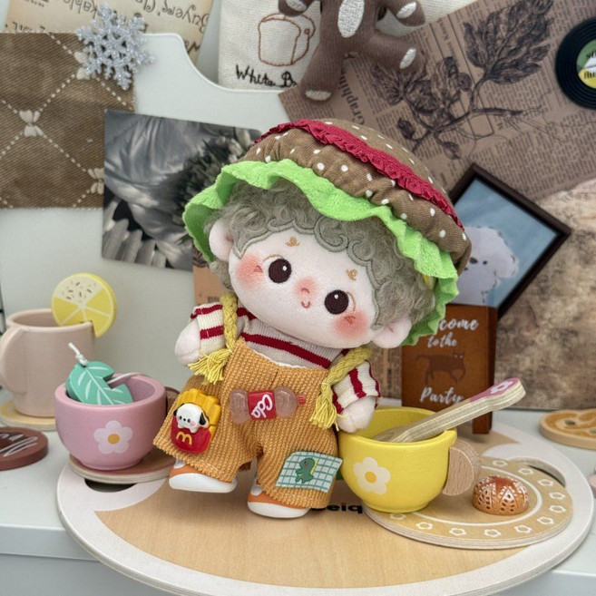 10cm 인형옷 멋지고 잘생긴 정장 면 아이돌인형옷 쪼꼬미 인형옷, 옷만있어요(인형미포함), 버거 베이베이-10cm 인형 옷