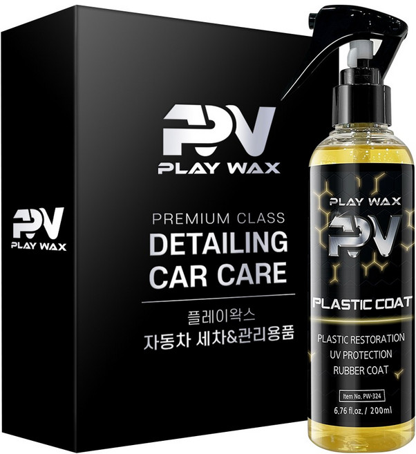 플레이왁스 플라스틱코트 200ml 플라스틱복원제 가니쉬 코팅제 트림 광택 코팅, 1개