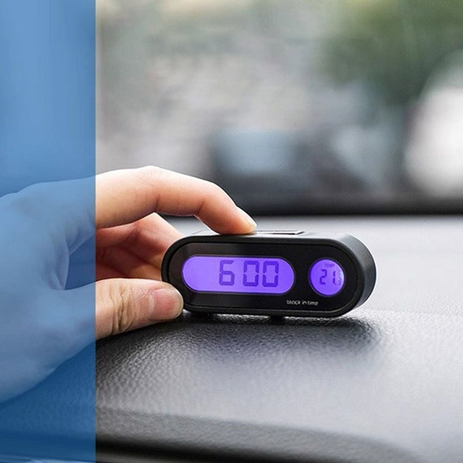 차량용 디지털 온도계 시계 자동차용품야광 LED시계