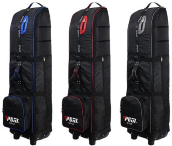 케이디코 PGM 골프백 대형 항공커버 고급형 접이식 전용수납백 (바퀴 보관 이동 편리), 블루