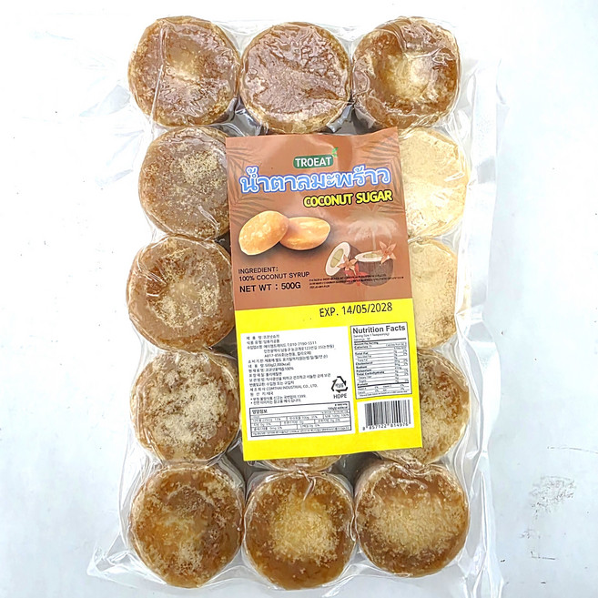 TROEAT 코코넛슈가 팜슈가 coconut sugar pham sugar, 1개, 500g