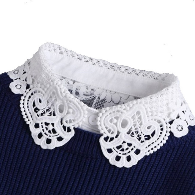 페이크카라 블라우스 넥케이프 레이어드 레이스카라