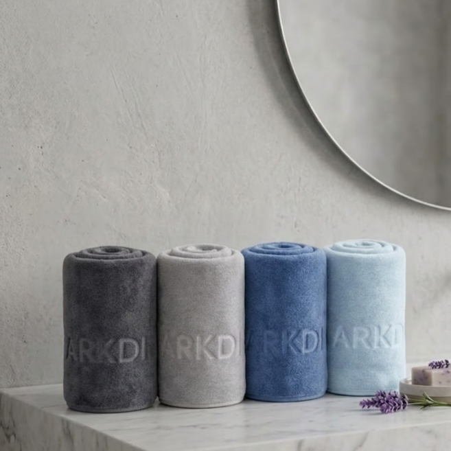 아크디 먼지없는 고급 바스타월 대형, 블루, 1개