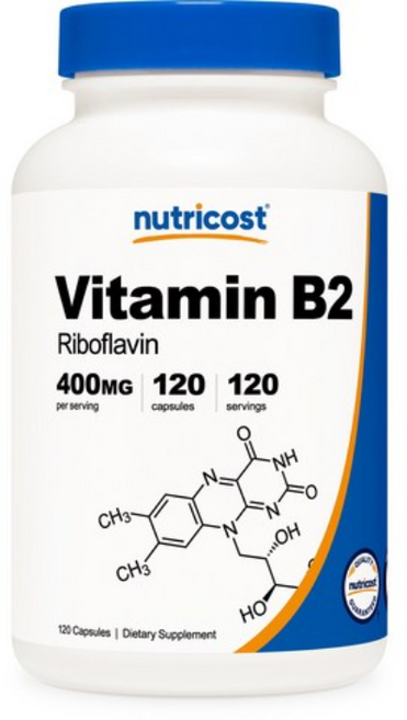 뉴트리코스트 비타민 B2 리보플라빈 400mg 캡슐, 1개, 120정