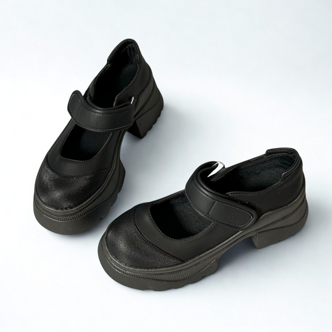 666 SHOP 韓系魔鬼氈 瑪麗珍 復古厚底小皮鞋