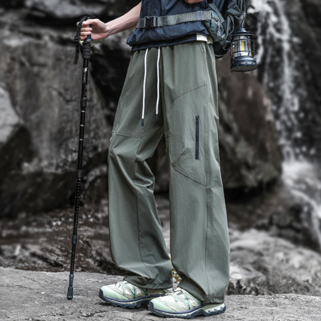 FINAL SENSE 유니섹스 탄성 좋은 속건 소재 아웃도어 등산바지 봄여름가을 겸용 루즈핏 발목끈 조절 발수 자외선차단 통기성 우수