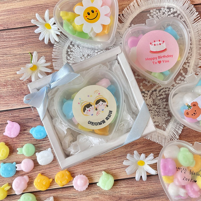 휴대용 미니동물 비누 애니멀 어린이집 선물 생일 단체 답례품 구디백, 기본형, 기본형