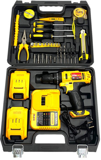 내셔날 충전 드릴 드라이버 세트 DWD-8000, 1개